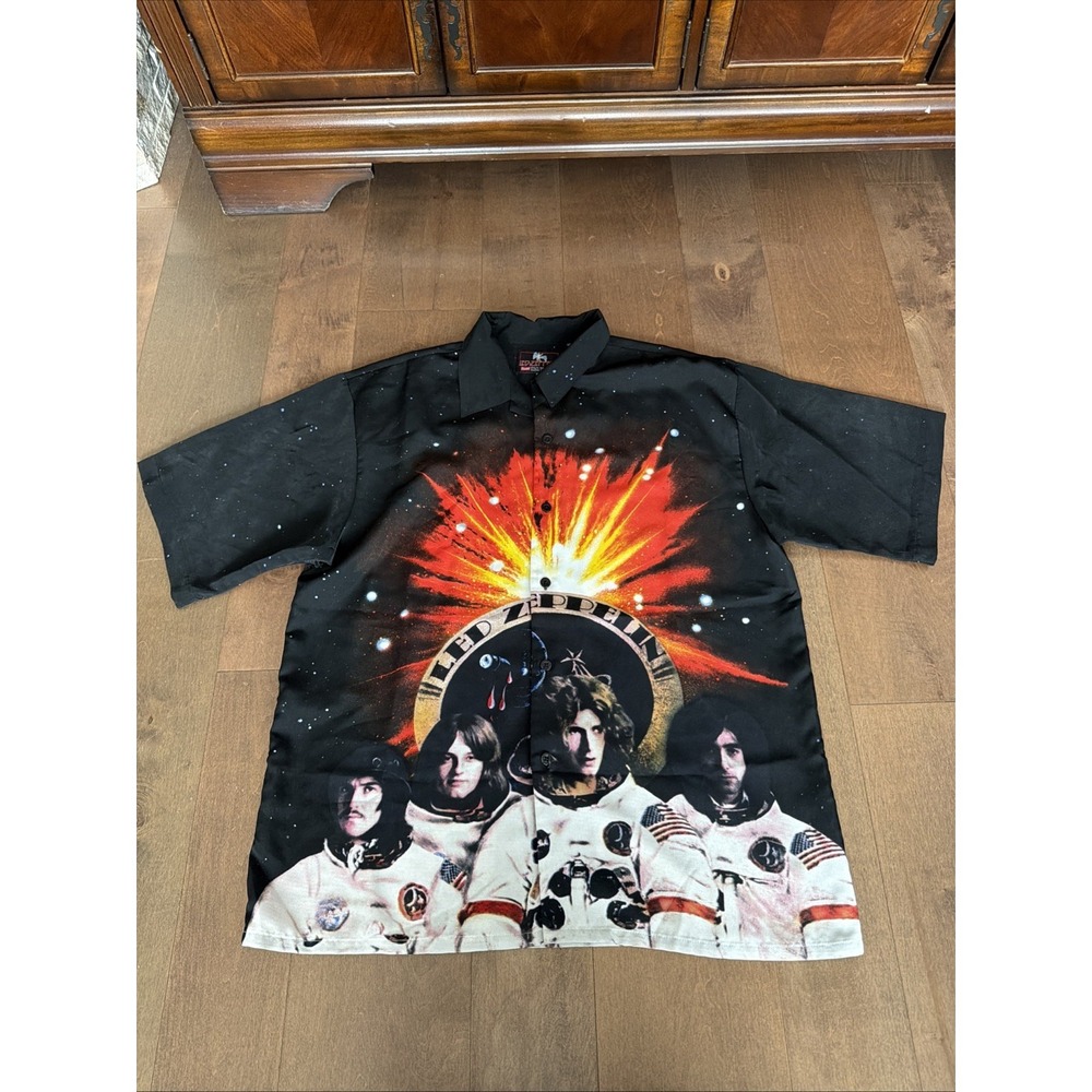 Vintage Led Zeppelin Bravado Astronaut Shirt XXL Y2K Used